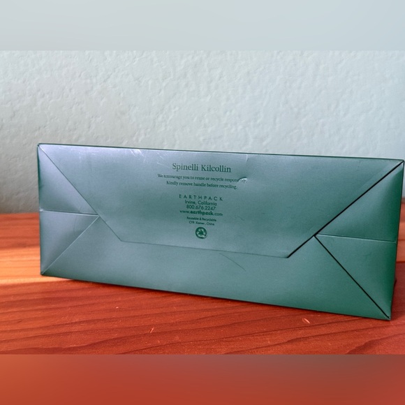 Spinelli Kilcollin Green Paper Shopping Bag 9x7x3.5” Logo - Picture 5 of 7